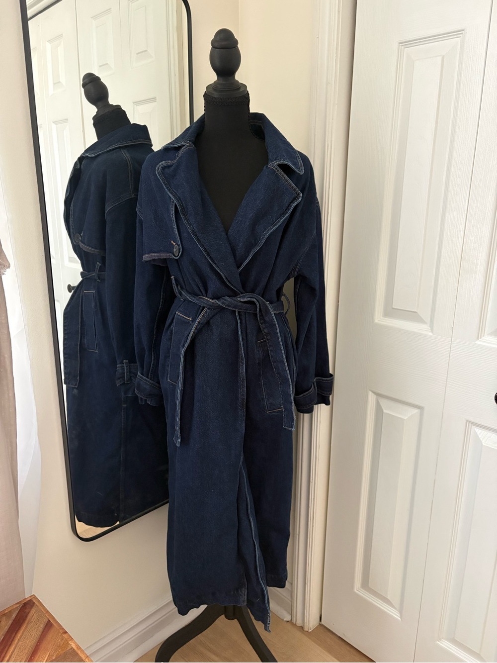 Dynamite Navy Blue Trench Coat